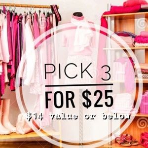 3 for $25 Sale